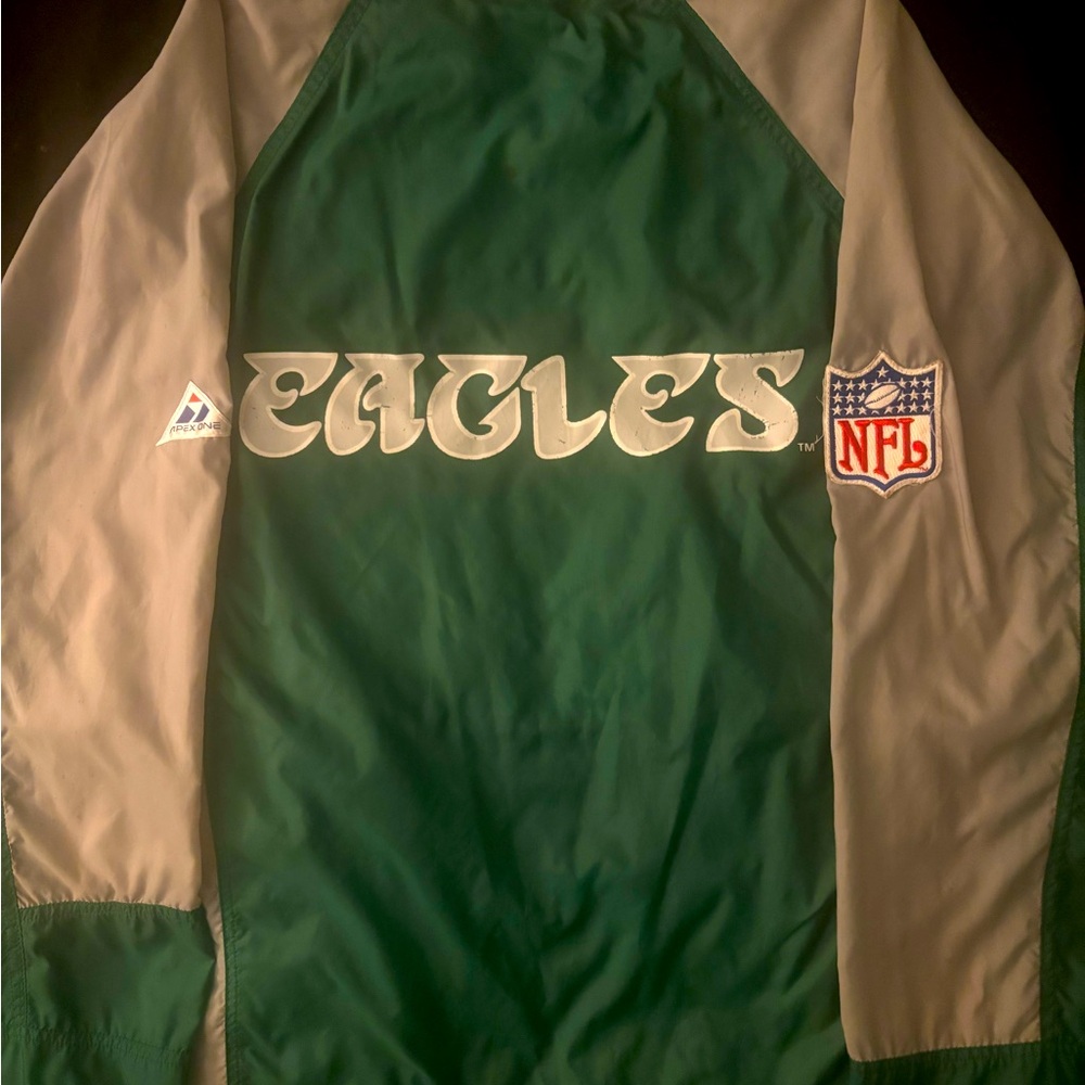 Philadelphia eagles apex 90s windbreaker size xl lightweight perfect for games - Picture 3 of 6